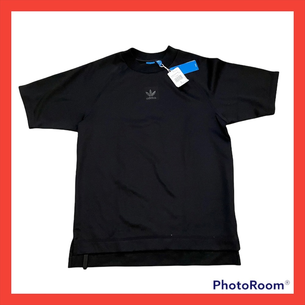 Adidas Short Sleeve T Shirt Taped Nova Tee Black NWT Large